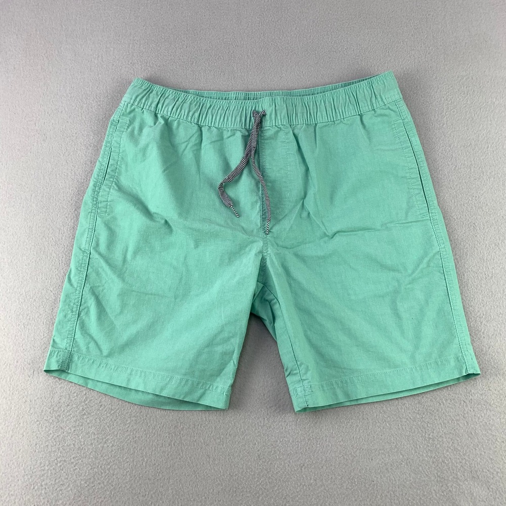 Goodfellow & Co Swim Trunks Men M Green Casual Solid Mesh Lining Pockets 6in